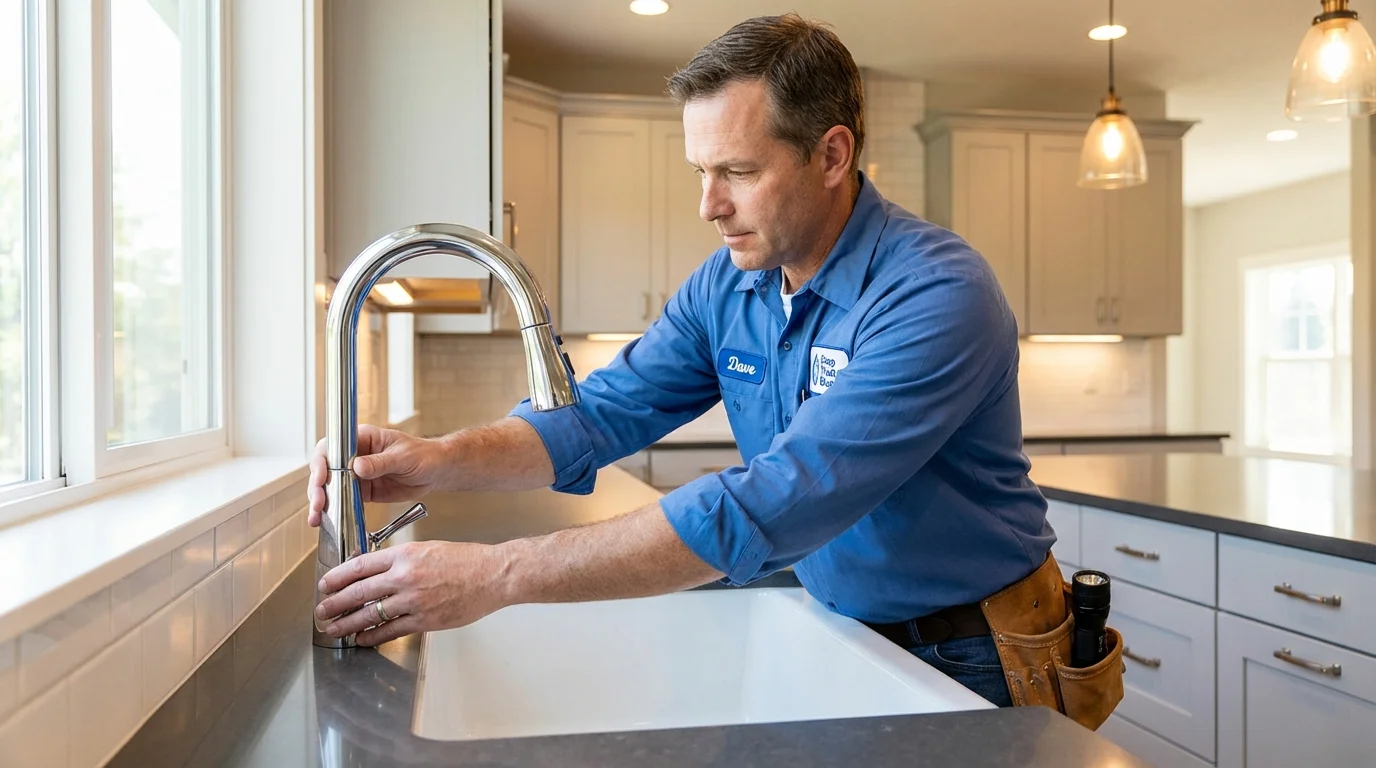 Kitchen faucet installation by Johns Plumbing LLC in Canal Fulton